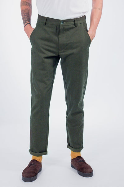 Japanese Tencel Pants Zelené - COPE